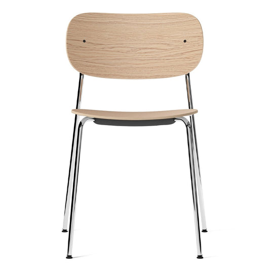 Audo Copenhagen Co chair chromed legs oak