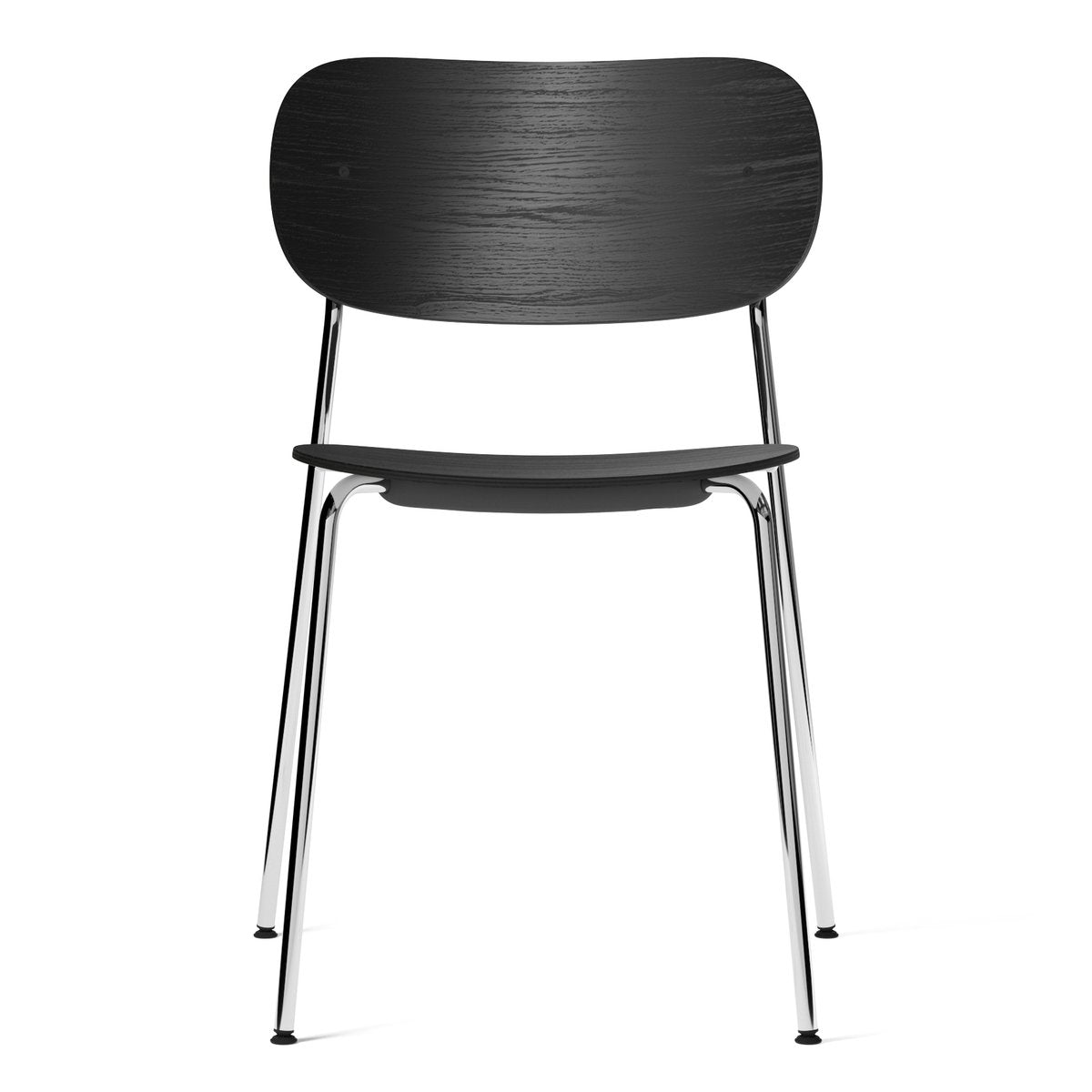 Audo Copenhagen Co chair chromed legs black oak