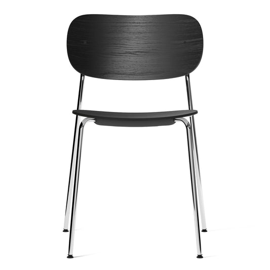 Audo Copenhagen Co chair chromed legs black oak