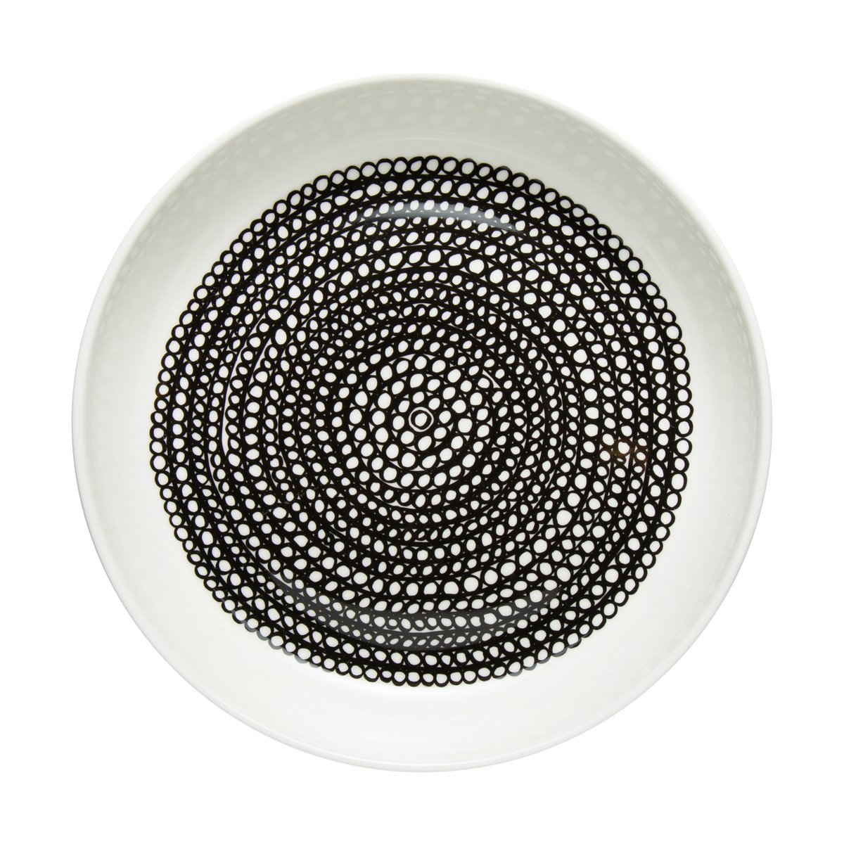 Marimekko Räsymatto plate Ø20.5 cm white-black