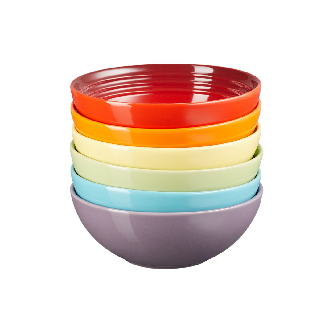 Le Creuset Le Creuset Signature tiefer Teller 16cm 6er Pack Rainbow