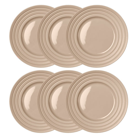 NJRD Lines tallrik Ø27 cm 6-pack Beige