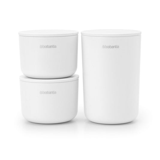 Brabantia ReNew storage jar 3-pack white