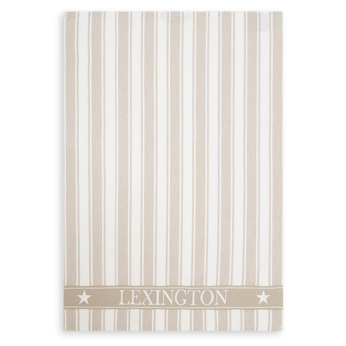 Lexington Icons Waffle Striped Geschirrtuch 50 x 70cm Beige-white