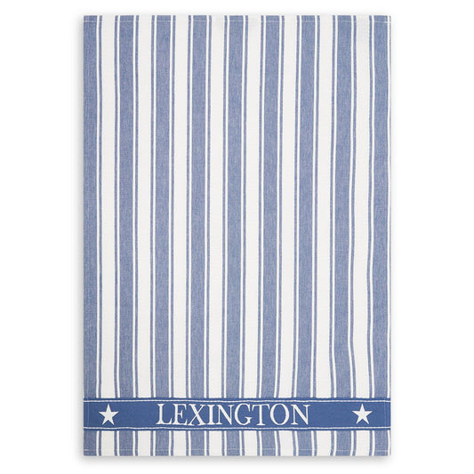 Lexington Icons Waffle Striped Geschirrtuch 50 x 70cm Blue-white