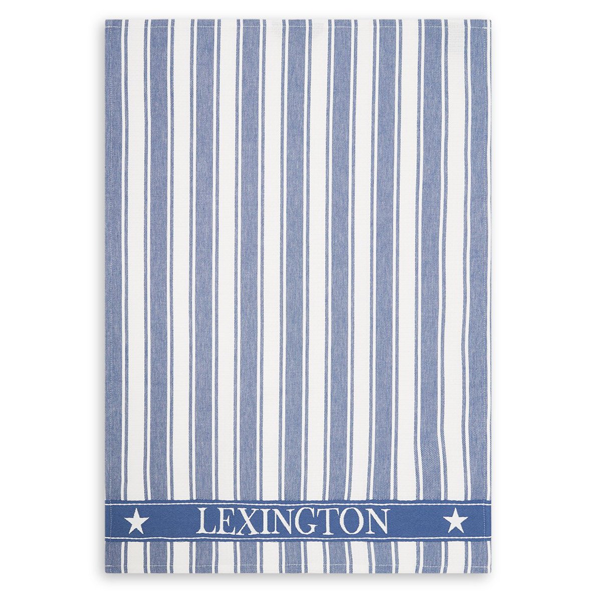 Lexington Icons Waffle Striped kökshandduk 50x70 cm Blue-white