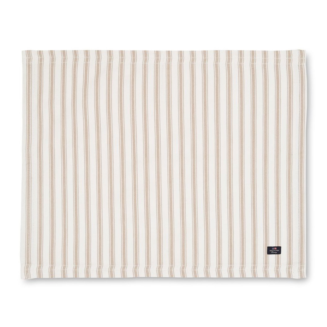 Lexington Icons Herringbone Striped Platzdecke 40 x 50cm Beige-white