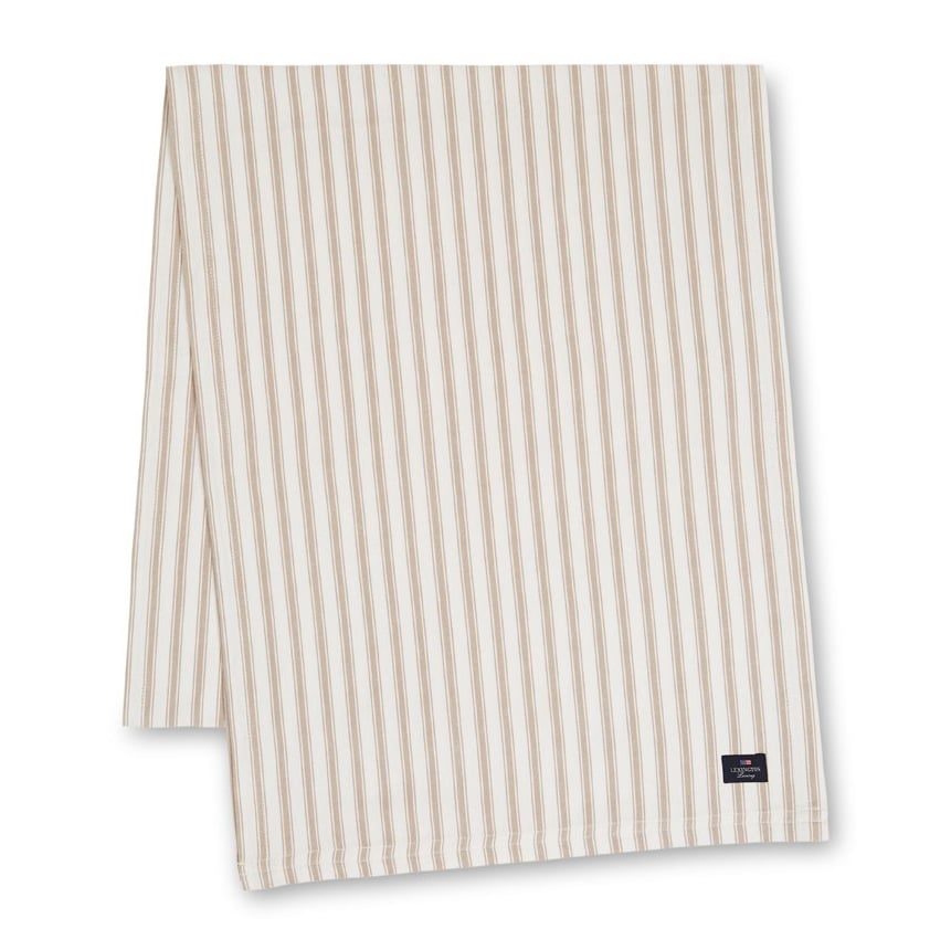 Lexington Icons Herringbone Striped Tischläufer 50 x 150cm Beige-white