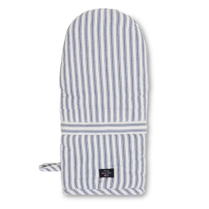 Lexington Icons Herringbone Striped oven glove blue-white