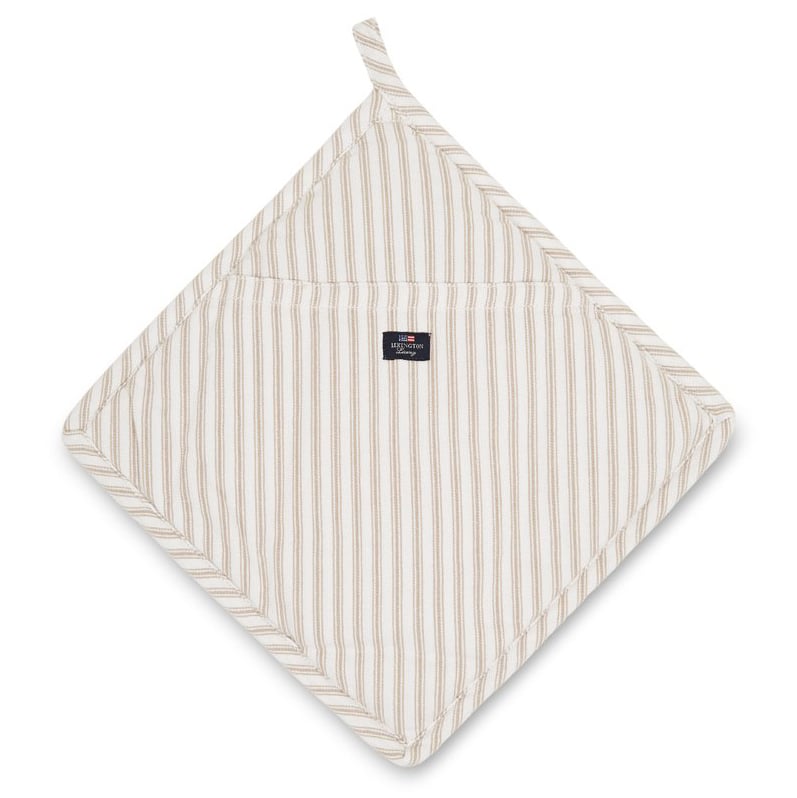 Lexington Icons Herringbone Striped pot holder beige-white