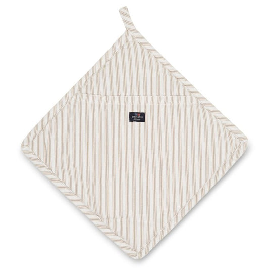 Lexington Icons Herringbone Striped pot holder beige-white