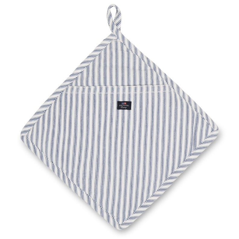 Lexington Icons Herringbone Striped pot holder blue-white