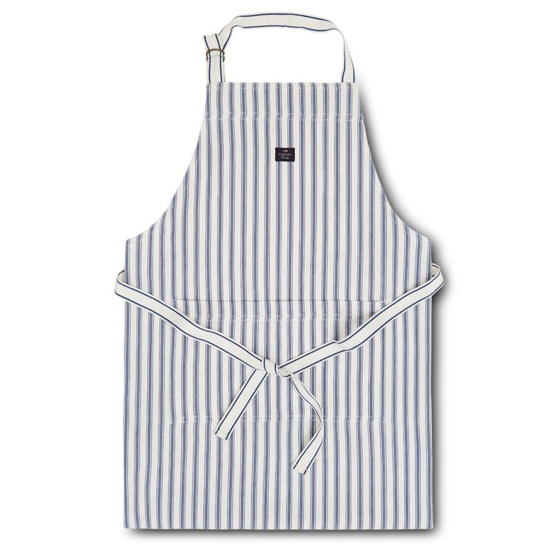 Lexington Icons Herringbone Striped Schürze Blue-white