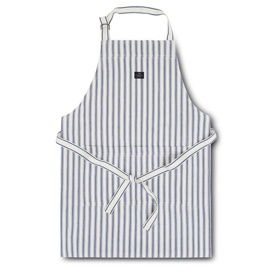 Lexington Icons Herringbone Striped apron blue-white