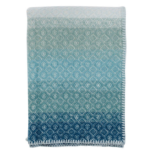 Klippan Yllefabrik Havanna barnfilt 90x130 cm Aqua multi