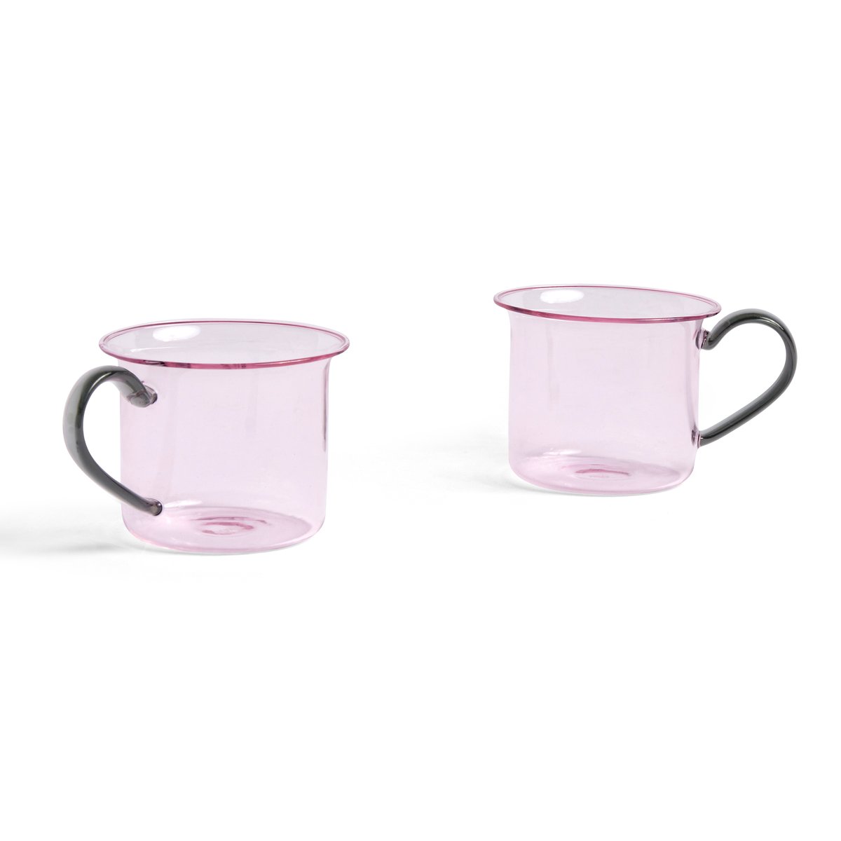 HAY Borosilicate Tasse 2er Pack Pink-grey