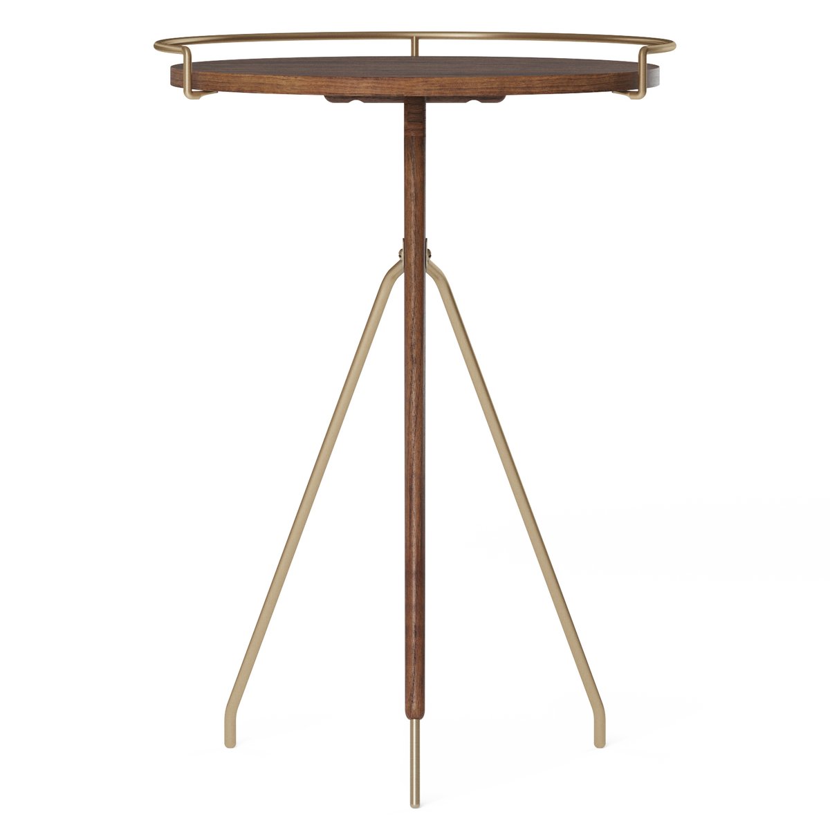 Audo Copenhagen Umanoff side table wallnut-polished brass 60 cm