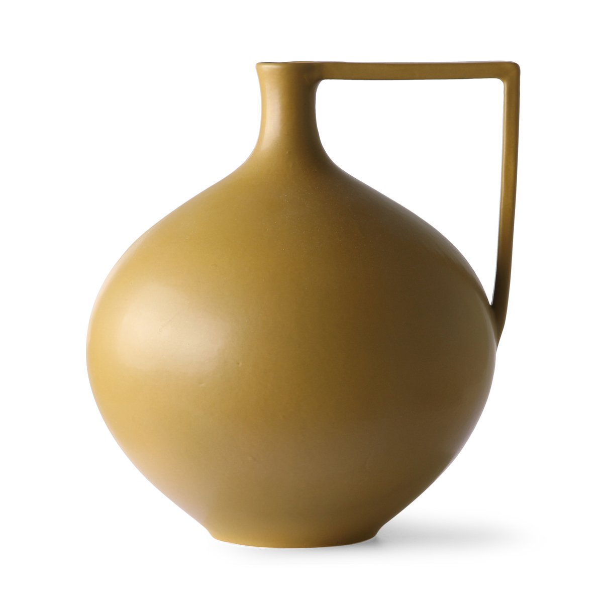 HKliving Ceramic Jar Vase L 26,5cm Mustard