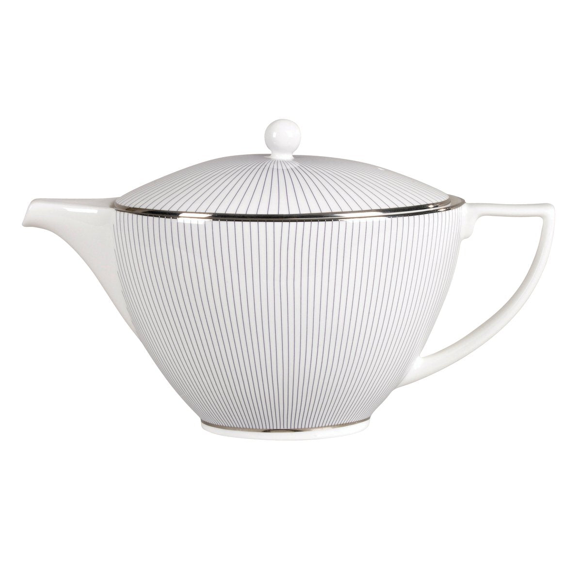 Wedgwood Pin Stripe Teekanne 1,2 Liter Weiß