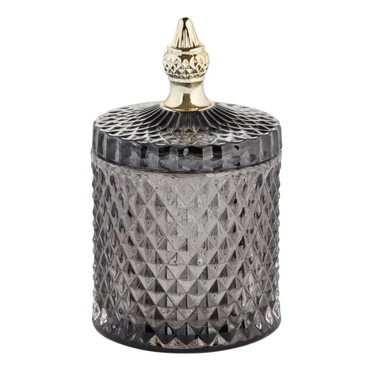 Lene Bjerre Miya storage jar with lid Ø10.5 cm Dark grey