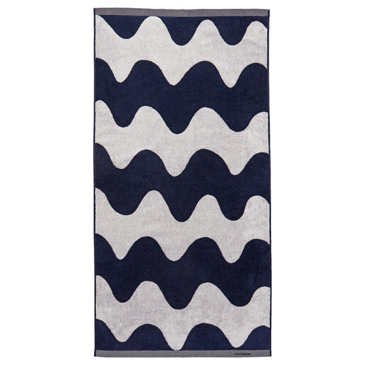 Marimekko Lokki towel dark blue-white 70x140 cm