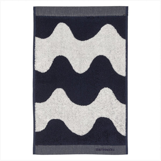 Marimekko Lokki towel dark blue-white 30x50 cm