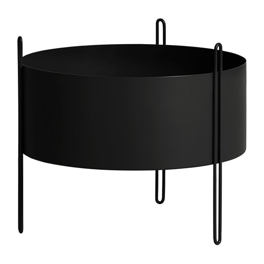 Woud Pidestall flowerpot medium Ø40 cm Black