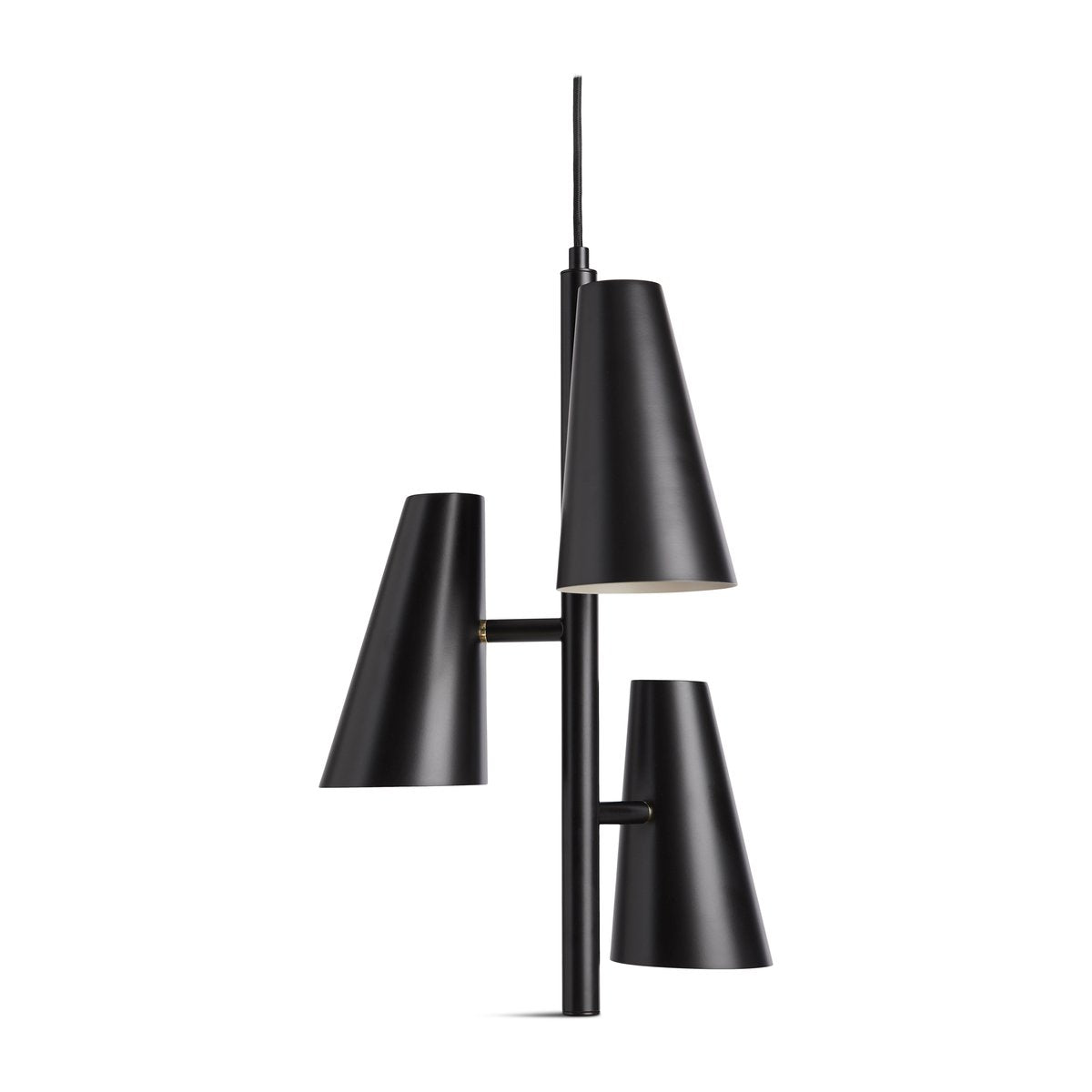 Woud Cono pendant lamp 3 shades Black