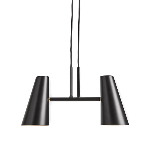 Woud Cono pendant lamp 2 shades Black