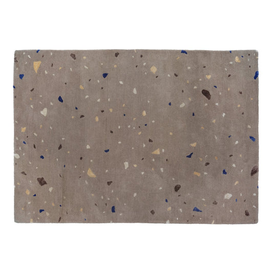 Broste Copenhagen Terrazzo Wollteppich 140 x 200cm Carafe brown-blue spot