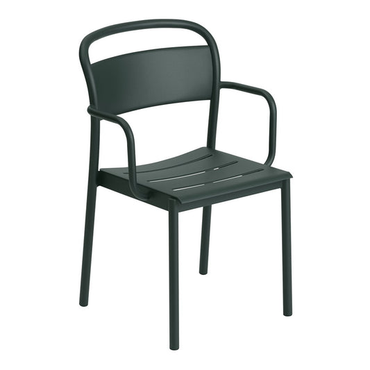 Muuto Linear steel armchair karmstol Dark green