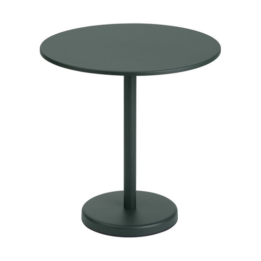 Muuto Linear steel table Ø70 cm Dark green