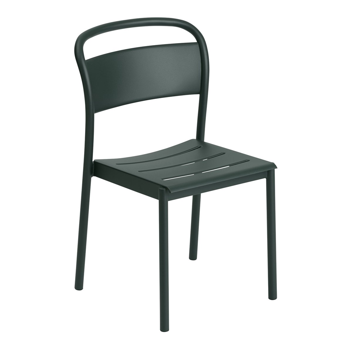 Muuto Linear steel side chair Dark green