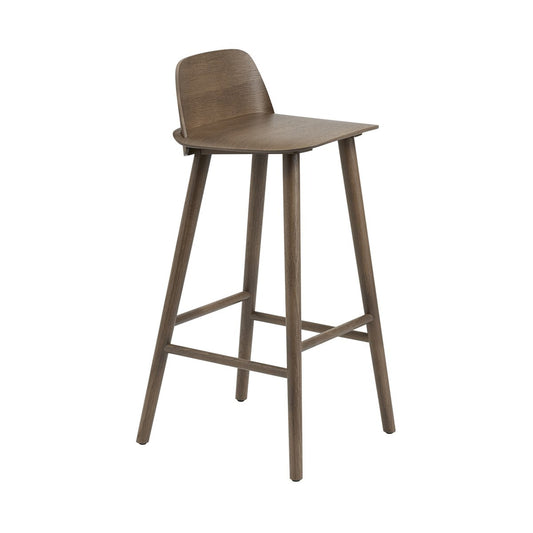 Muuto Nerd Bar Stool 65 Cm Stained dark brown