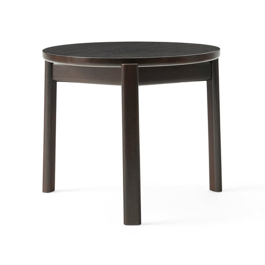 Audo Copenhagen Passage coffee tableØ50 cm Dark lacquered oak