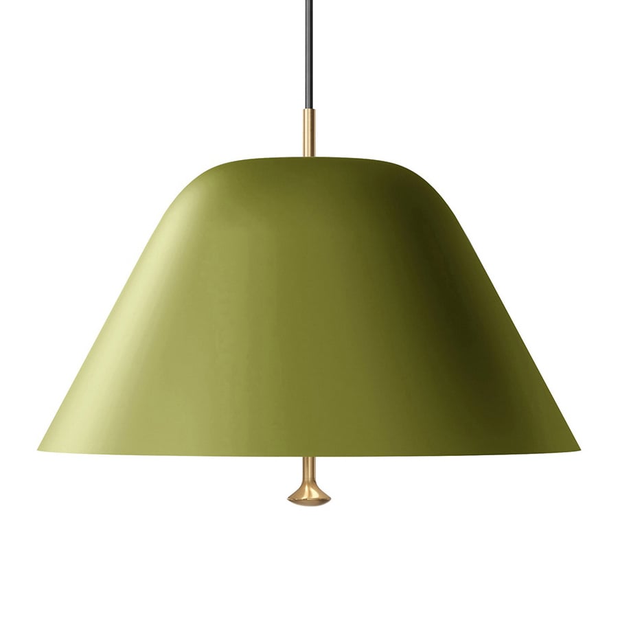 Audo Copenhagen Levitate pendant lamp Ø40 cm Sage green-brass