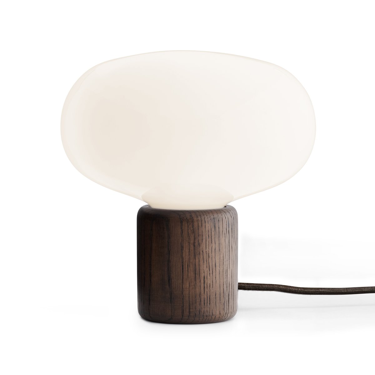 New Works Karl-Johan Tischleuchte Smoked oak-white opal glass