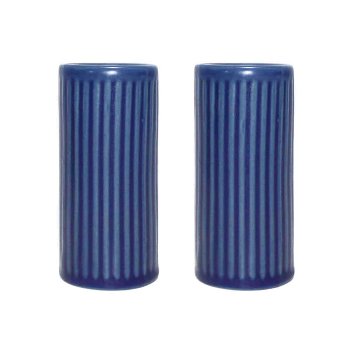 Aida Groovy salt- and pepper cellar Blue stoneware