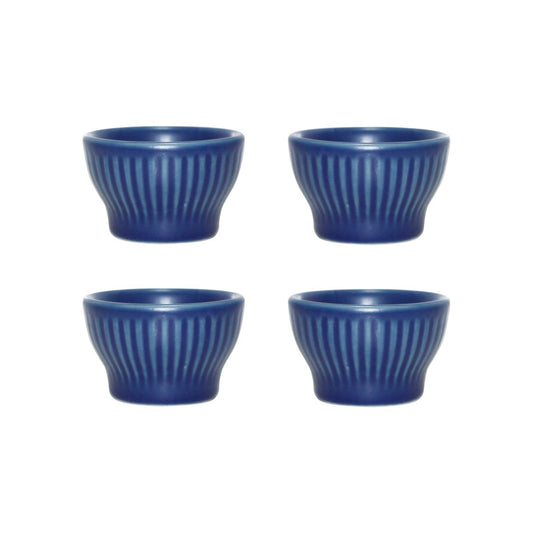 Aida Groovy Eierbecher 4er Pack Blue stoneware