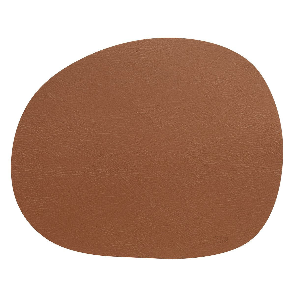 Aida Raw placemat leather Cinnamon brown buffalo