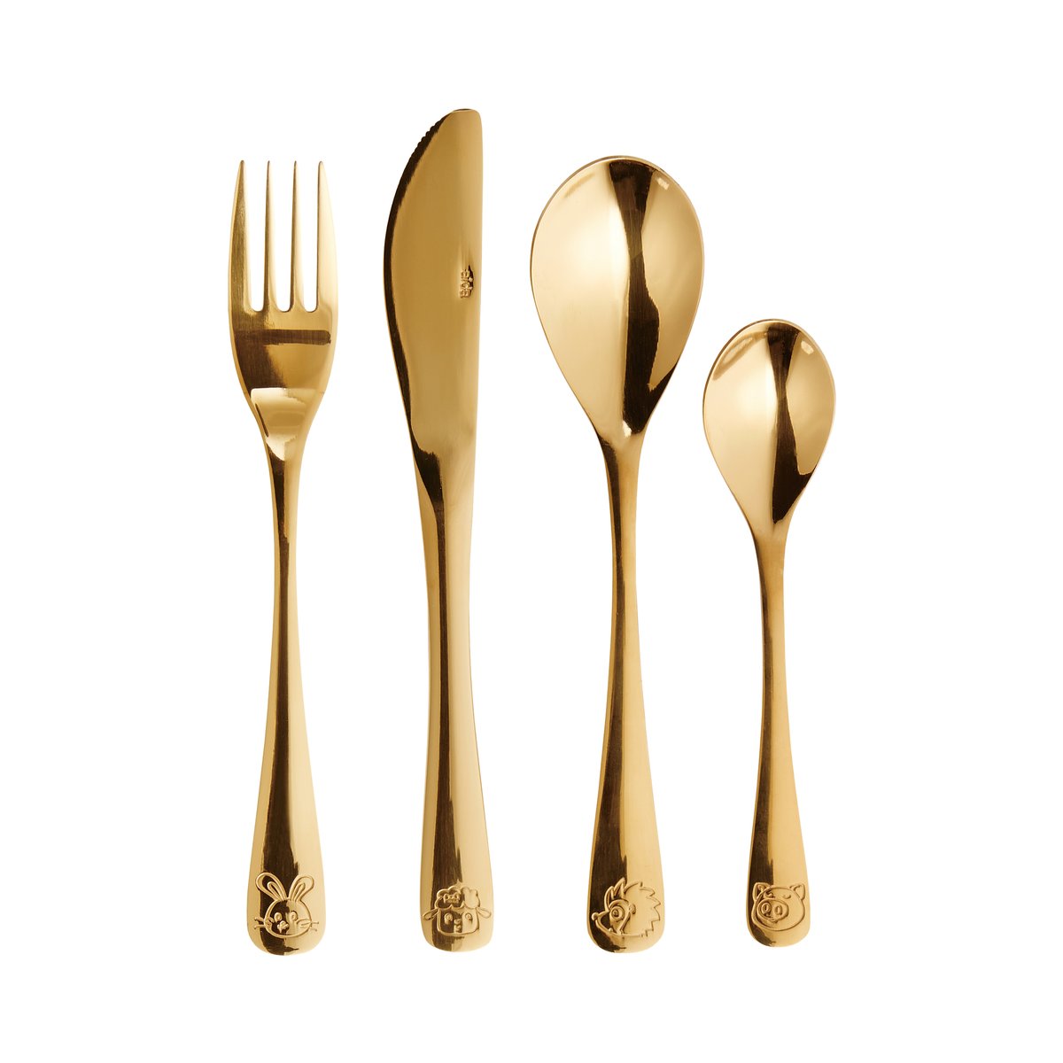 Aida Aida children's cutlery 4 pieces Gold