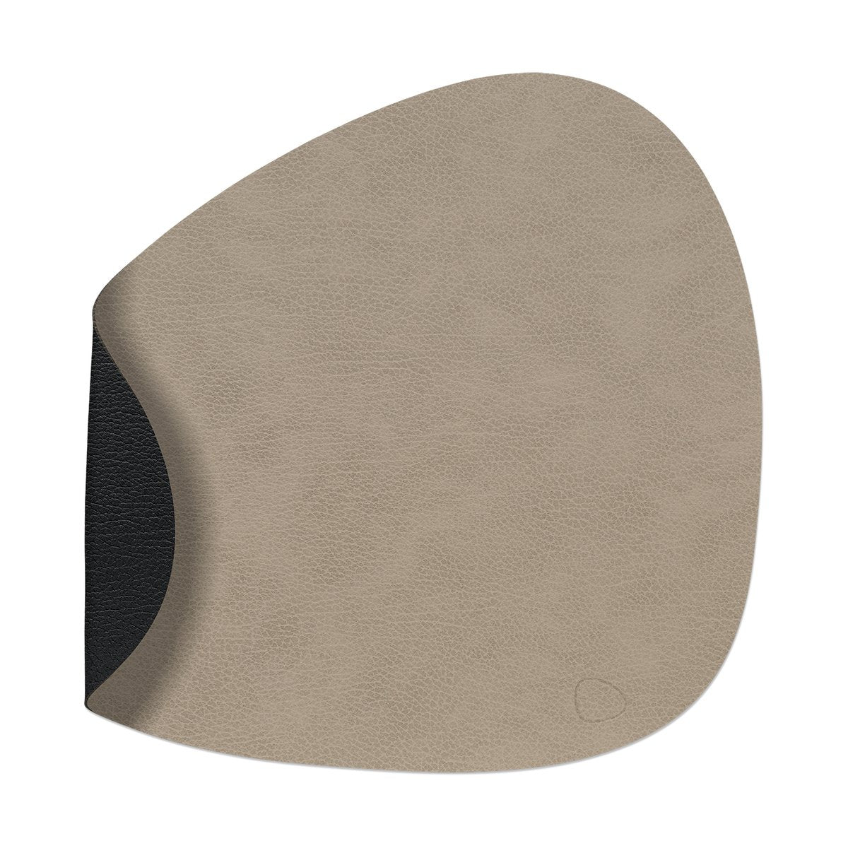 LIND DNA Bull placemat reversible curve L 1 pcs Warm grey-black