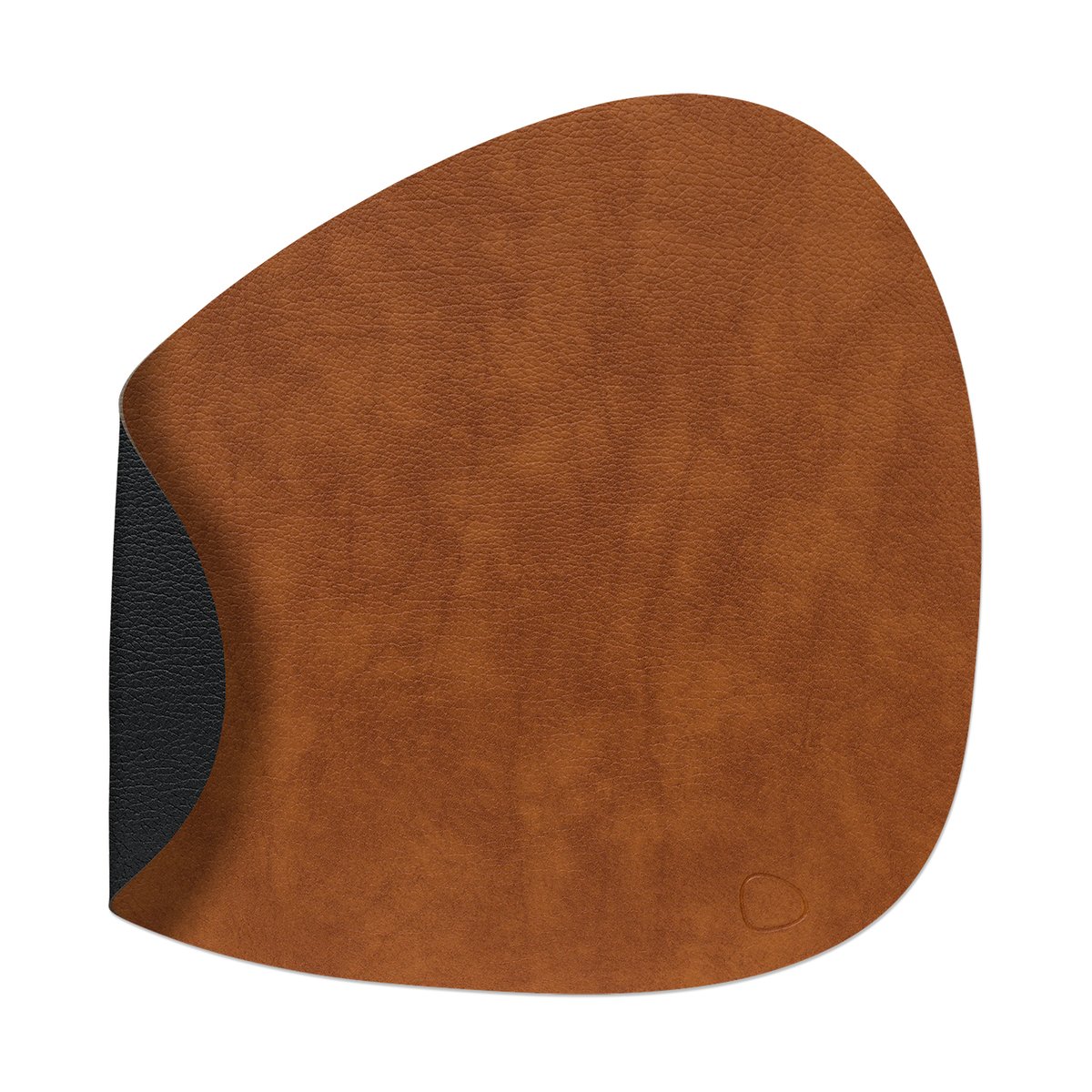 LIND DNA Bull placemat reversible curve L 1 pcs Cognac-black