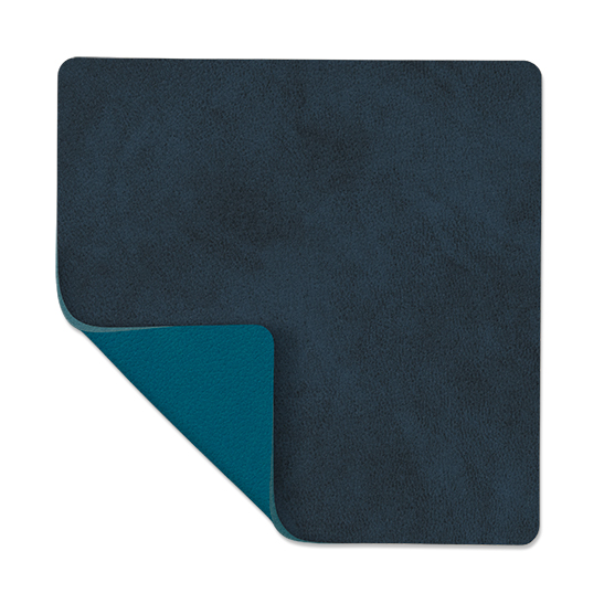 LIND DNA Nupo coaster square reversible 1 pcs Midnight blue-petrol