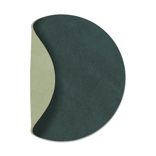 LIND DNA Nupo coaster circle reversible 1 pc Dark green-olive green