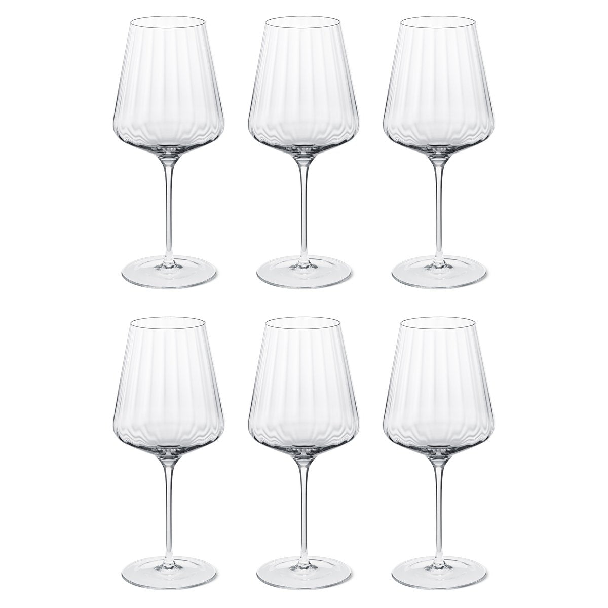 Georg Jensen Bernadotte rödvinsglas 6-pack Kristallin