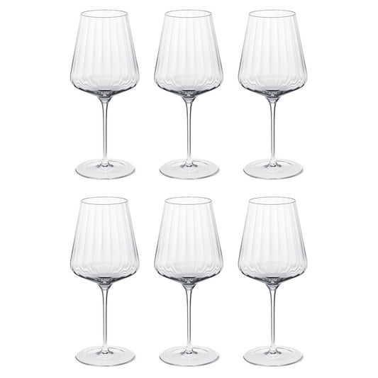 Georg Jensen Bernadotte rödvinsglas 6-pack Kristallin