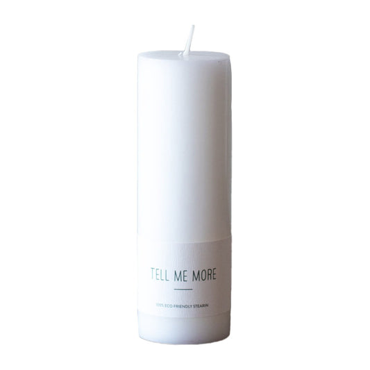 Tell Me More Tell Me More stearin block candle tL 15 cm White