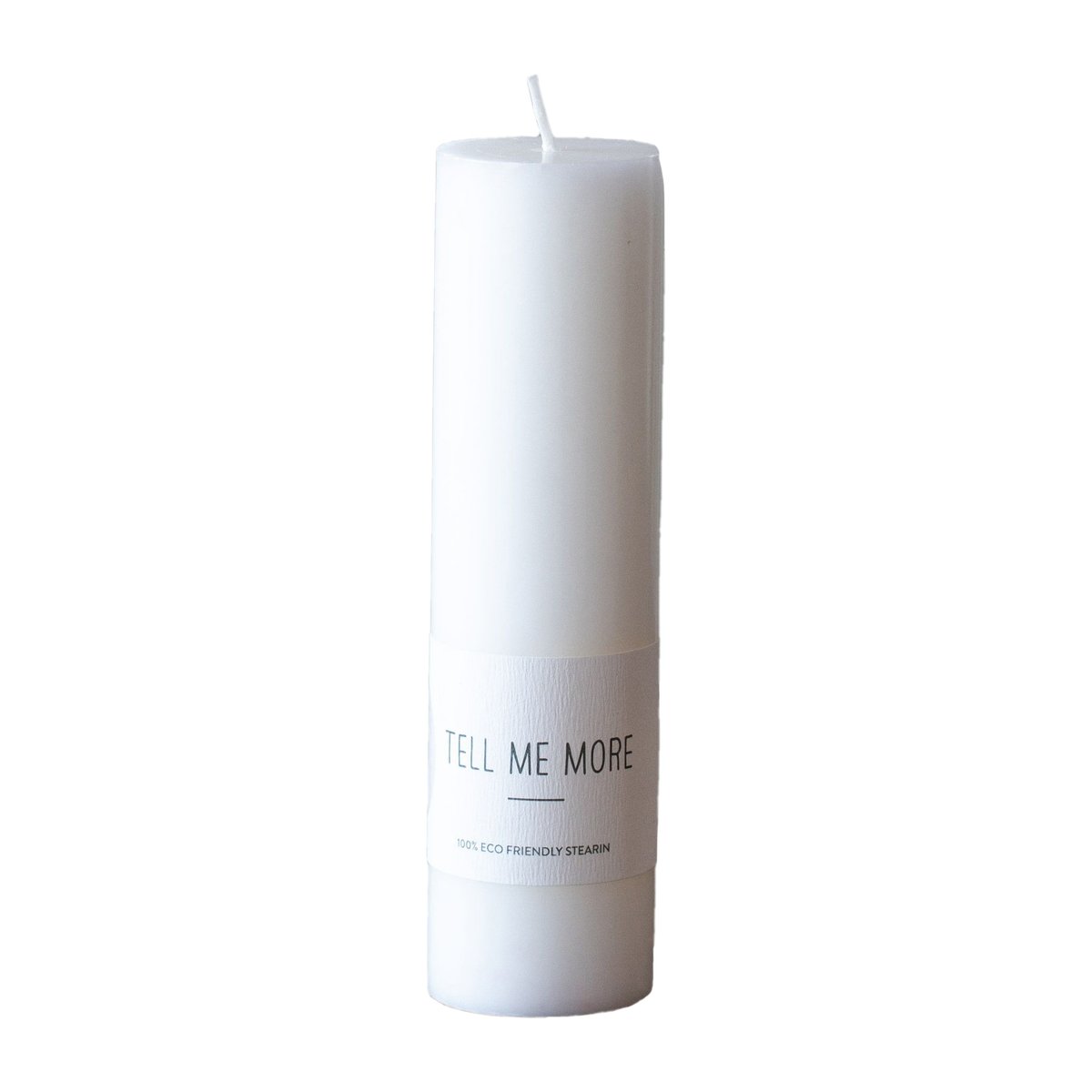 Tell Me More Tell Me More stearin block candle M 15 cm White