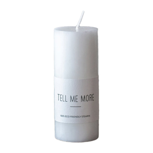 Tell Me More Tell Me More stearin block candle S 10 cm White